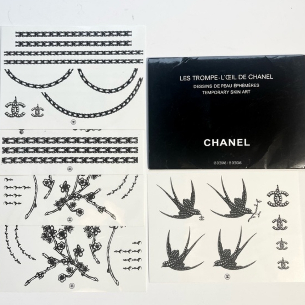 ❌SOLD❌ 2 Sets - 1 NEW RARE SEALED & 1 Open Chanel Body Art Temp Tattoo Designer